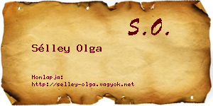 Sélley Olga névjegykártya